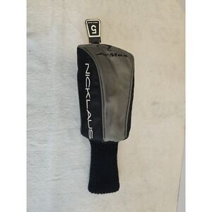 Nicklaus X10 Driver Headcover #5 Black Gray Knit Sock Golf Cover